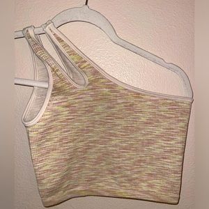 Aerie Offline One Sided Double Strap Ribbed Crop Top Workout size‎ Medium